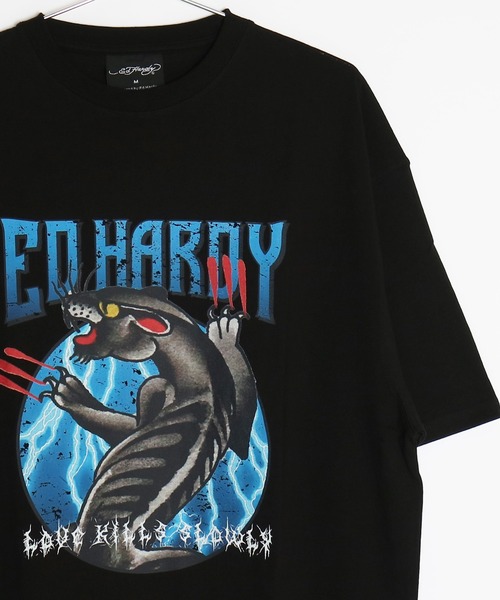 Ed Hardy(エドハーディー)の「Ed Hardy オーバーサイズ グラフィック 半袖Tシャツ(Tシャツ/カットソー・メンズ・チャコール/ブラック系その他2/グレー系その他2/ブラック/グレー系その他/ブラック系その他・M/L)」の2枚目の写真