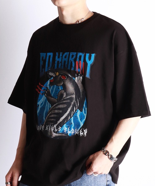 Ed Hardy(エドハーディー)の「Ed Hardy オーバーサイズ グラフィック 半袖Tシャツ(Tシャツ/カットソー・メンズ・チャコール/ブラック系その他2/グレー系その他2/ブラック/グレー系その他/ブラック系その他・M/L)」の20枚目の写真