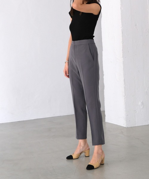 AKTE ストラップワイドパンツ　チャコールグレー ストラップワイドパンツ（その他パンツ）｜AKTE（アクテ）の