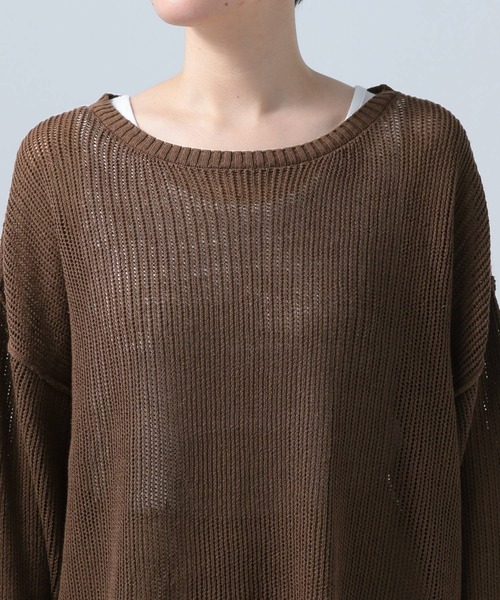 BAYFLOW（ベイフロー）の「リネンニットロングスリーブ（ニット