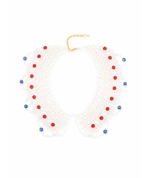 Casselini（キャセリーニ）の「Casselini(キャセリーニ)スカラップビーズつけ襟（付け襟・レディース・アイボリー/ピンク/イエロー・FREE）」の7枚目の写真