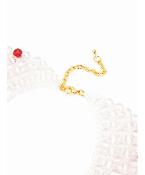 Casselini（キャセリーニ）の「Casselini(キャセリーニ)スカラップビーズつけ襟（付け襟・レディース・アイボリー/ピンク/イエロー・FREE）」の9枚目の写真