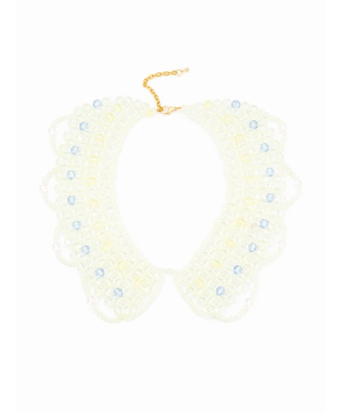 Casselini（キャセリーニ）の「Casselini(キャセリーニ)スカラップビーズつけ襟（付け襟・レディース・アイボリー/ピンク/イエロー・FREE）」の6枚目の写真