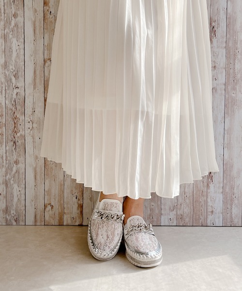 Noubel Voug Relax（ヌーベルヴォーグリラックス）の「ストーンチュールスリッポン（スリッポン・レディース・ブラック/ホワイト・23cm/23.5cm/24cm/24.5cm）」の3枚目の写真