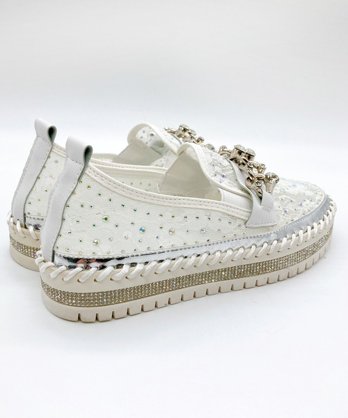 Noubel Voug Relax（ヌーベルヴォーグリラックス）の「ストーンチュールスリッポン（スリッポン・レディース・ブラック/ホワイト・23cm/23.5cm/24cm/24.5cm）」の17枚目の写真