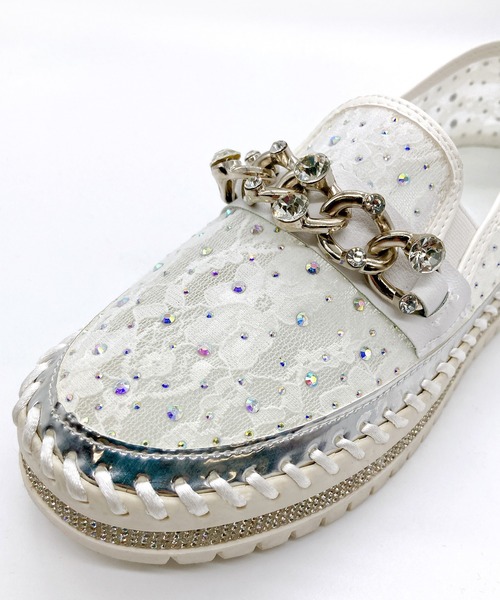 Noubel Voug Relax（ヌーベルヴォーグリラックス）の「ストーンチュールスリッポン（スリッポン・レディース・ブラック/ホワイト・23cm/23.5cm/24cm/24.5cm）」の15枚目の写真