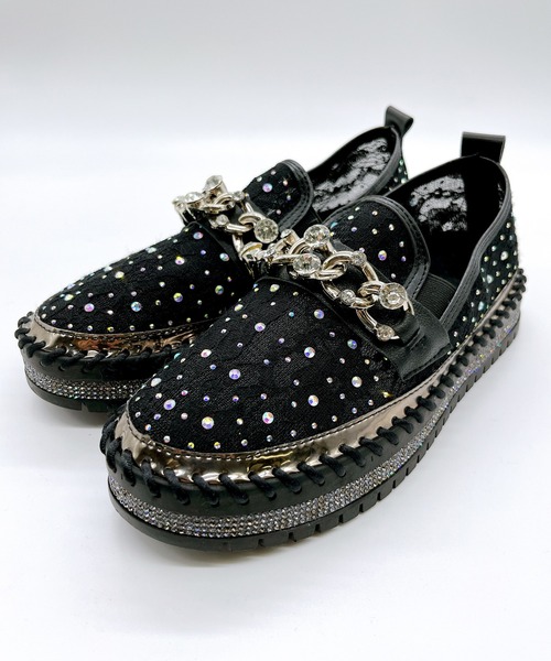 Noubel Voug Relax（ヌーベルヴォーグリラックス）の「ストーンチュールスリッポン（スリッポン・レディース・ブラック/ホワイト・23cm/23.5cm/24cm/24.5cm）」の10枚目の写真