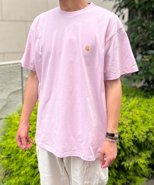 Carhartt WIP(カーハートダブリューアイピー)の「【carhartt WIP】カーハート S/S CHASE T-SHIRT ショートスリーブチェイスTシャツ I026391(Tシャツ/カットソー・メンズ・ブルー/ホワイト/レッド/ピンク/グリーン/カーキ・M/S/XS/L/XL)」の6枚目の写真