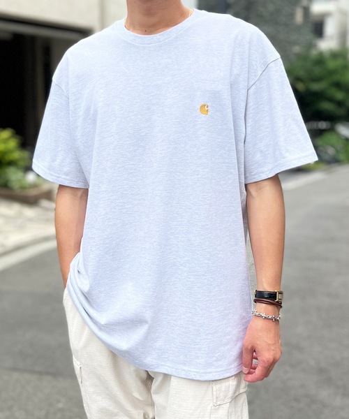 Tシャツ・カットソー CARHARTT WIP Men T-shirt Sage I026391 715 Carhartt WIP cotton t-shirt S/S Chase T-Shirt PRM EU