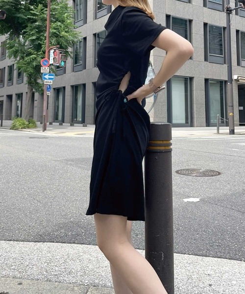 SPIGA（スピーガ）の「ｻｲﾄﾞｼｬｰﾘﾝｸﾞﾊｰﾌZIPﾜﾝﾋﾟｰｽ（ワンピース・レディース・グレー/ブラック・FREE）」の20枚目の写真