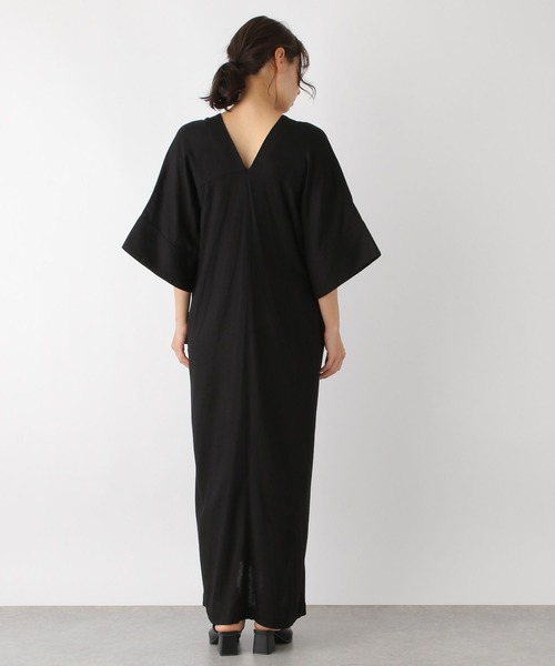 LEPSIM（レプシィム）の「【FOR I SERIES】ソデスリットワンピース　195602（ワンピース・レディース・ブラック/ベージュ×ブラック/ホワイト×ブラック/オレンジ・FREE/TALL）」の11枚目の写真