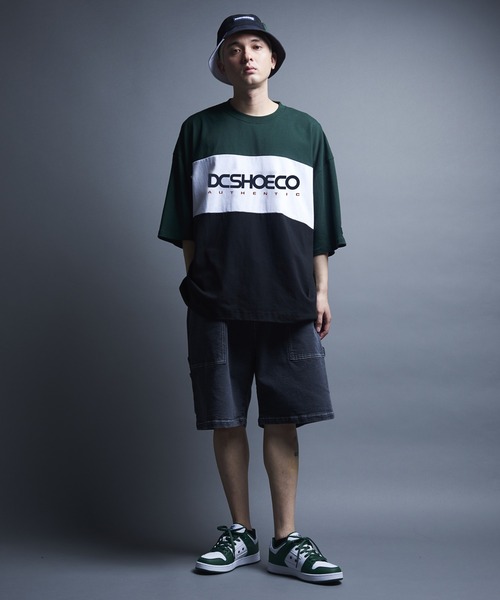 DC SHOES(ディーシーシューズ)の「23 THREE BLOCK SS/DC半袖ロゴTシャツ(Tシャツ/カットソー・メンズ・ブラック/グリーン/ホワイト・MEDIUM/LARGE/X-LARGE)」の3枚目の写真