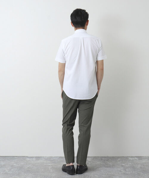 NOLLEY'S goodman（ノーリーズグッドマン）の「《ビジカジ対応》ドライマスター ボタンダウン半袖シャツ（シャツ/ブラウス・メンズ・ブルー/ホワイト/ブラック系その他/ホワイト系その他4/ブルー系その他7/パープル系その他4・L/XL/M/S）」の10枚目の写真