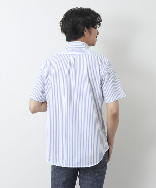 NOLLEY'S goodman（ノーリーズグッドマン）の「《ビジカジ対応》ドライマスター ボタンダウン半袖シャツ（シャツ/ブラウス・メンズ・ブルー/ホワイト/ブラック系その他/ホワイト系その他4/ブルー系その他7/パープル系その他4・L/XL/M/S）」の16枚目の写真