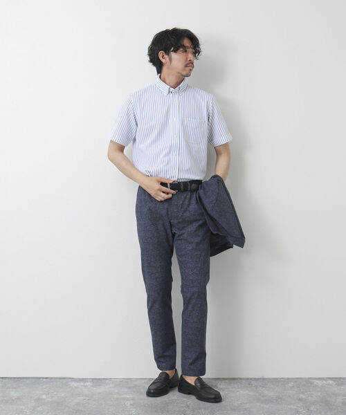 NOLLEY'S goodman（ノーリーズグッドマン）の「《ビジカジ対応》ドライマスター ボタンダウン半袖シャツ（シャツ/ブラウス・メンズ・ブルー/ホワイト/ブラック系その他/ホワイト系その他4/ブルー系その他7/パープル系その他4・L/XL/M/S）」の18枚目の写真