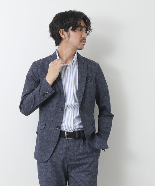 NOLLEY'S goodman（ノーリーズグッドマン）の「《ビジカジ対応》ドライマスター ボタンダウン半袖シャツ（シャツ/ブラウス・メンズ・ブルー/ホワイト/ブラック系その他/ホワイト系その他4/ブルー系その他7/パープル系その他4・L/XL/M/S）」の21枚目の写真