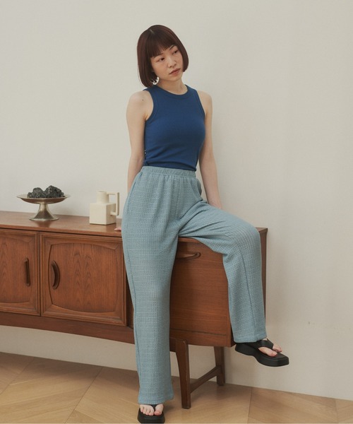 INSIIS(インシス)の「シアーイージーパンツ(Tシャツ/カットソー・レディース・ライトブルー/ブラック/オフホワイト・S/フリー)」の20枚目の写真