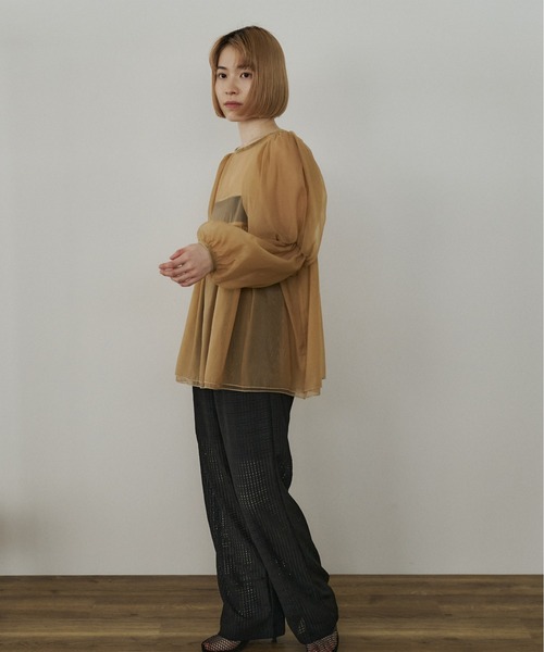 INSIIS(インシス)の「シアーイージーパンツ(Tシャツ/カットソー・レディース・ライトブルー/ブラック/オフホワイト・S/フリー)」の19枚目の写真