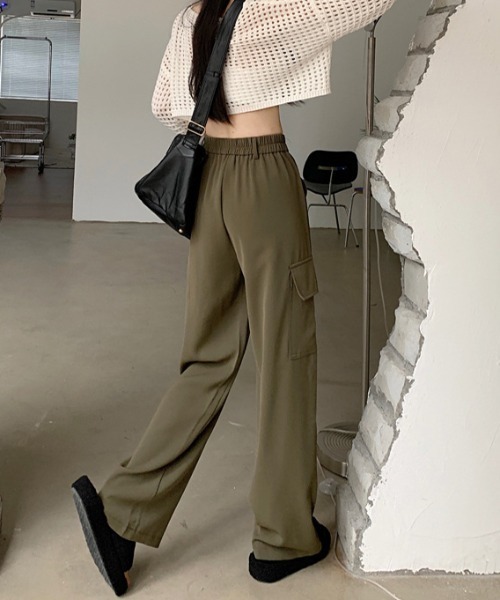 gossip！ロサンゼルス（ゴシップロサンゼルス）の「ストレートカーゴパンツ（カーゴパンツ・レディース・ブラック/ブラウン・FREE）」の5枚目の写真