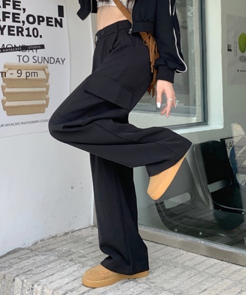 gossip！ロサンゼルス（ゴシップロサンゼルス）の「ストレートカーゴパンツ（カーゴパンツ・レディース・ブラック/ブラウン・FREE）」の17枚目の写真