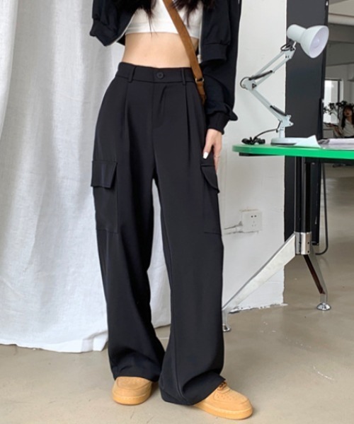 gossip！ロサンゼルス（ゴシップロサンゼルス）の「ストレートカーゴパンツ（カーゴパンツ・レディース・ブラック/ブラウン・FREE）」の21枚目の写真