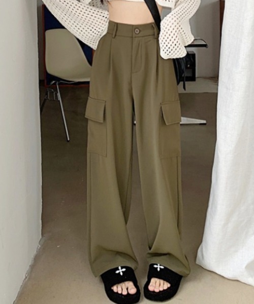 gossip！ロサンゼルス（ゴシップロサンゼルス）の「ストレートカーゴパンツ（カーゴパンツ・レディース・ブラック/ブラウン・FREE）」の11枚目の写真