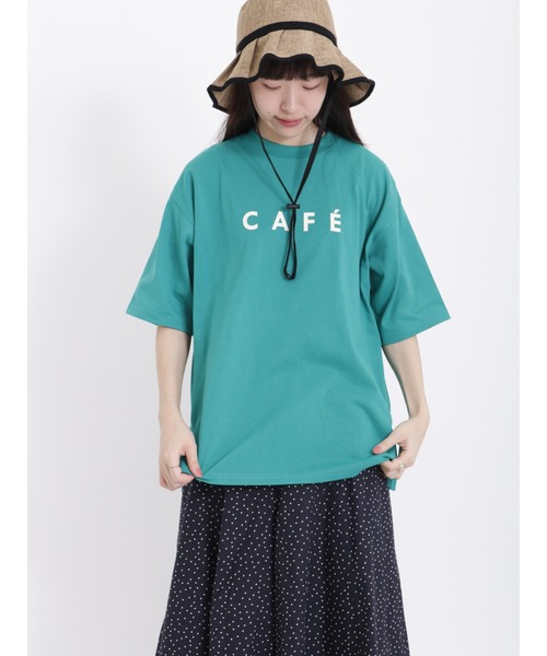 Samansa Mos2（サマンサ モスモス）の「【吸水速乾】大人なシンプルロゴTシャツ（Tシャツ/カットソー・レディース・チャコール/オフホワイト/グリーン・ﾌﾘ-）」の9枚目の写真