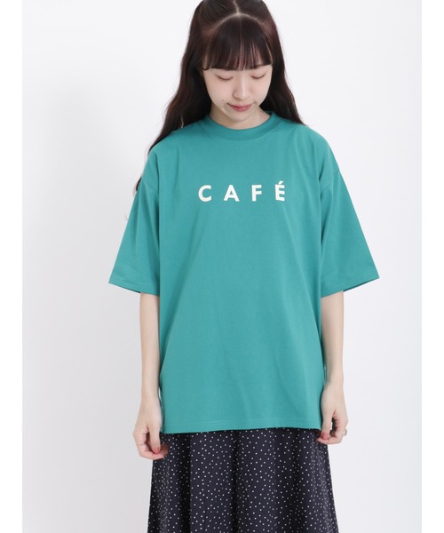 Samansa Mos2（サマンサ モスモス）の「【吸水速乾】大人なシンプルロゴTシャツ（Tシャツ/カットソー・レディース・チャコール/オフホワイト/グリーン・ﾌﾘ-）」の13枚目の写真