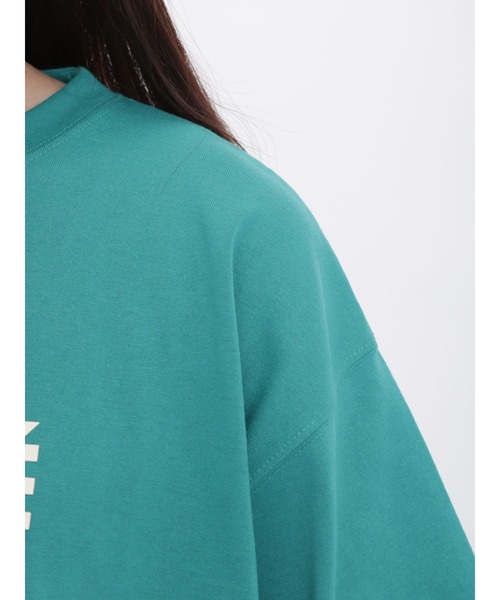 Samansa Mos2（サマンサ モスモス）の「【吸水速乾】大人なシンプルロゴTシャツ（Tシャツ/カットソー・レディース・チャコール/オフホワイト/グリーン・ﾌﾘ-）」の18枚目の写真