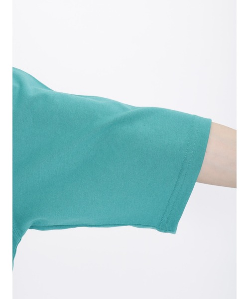 Samansa Mos2（サマンサ モスモス）の「【吸水速乾】大人なシンプルロゴTシャツ（Tシャツ/カットソー・レディース・チャコール/オフホワイト/グリーン・ﾌﾘ-）」の19枚目の写真