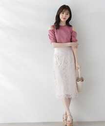 PROPORTION BODY DRESSING | メッシュフラワーケミカルレースタイトスカート(スカート)