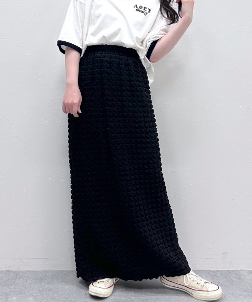 FOREVER 21（フォーエバー トゥエンティーワン）の「ポコポコナロースカート（スカート・レディース・パープル/ホワイト/ブラック・SMALL/MEDIUM）」の2枚目の写真