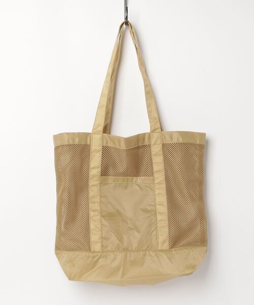 United Athle（ユナイテッドアスレ）の「【UNITED ATHLE】ユナイテッドアスレ ライトナイロン リップストップ メッシュ トートバッグ 1418（トートバッグ・レディース・ダークベージュ/オリーブ/ブラック・FREE）」の8枚目の写真