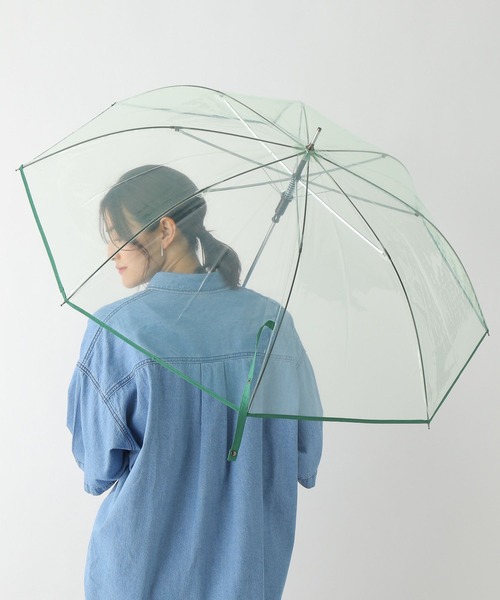 LEPSIM（レプシィム）の「バンブーカラービニール傘　183511（長傘・レディース・グリーン/ブラウン/オレンジ・ONE SIZE）」の15枚目の写真