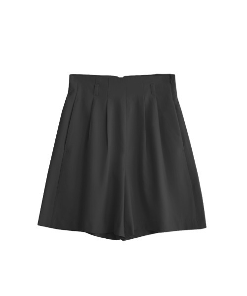 e-zakkamania stores（イーザッカマニアストアーズ）の「ハイウエスト タックショートパンツ（その他パンツ・レディース・グレイッシュベージュ/ブラック・フリー）」の8枚目の写真