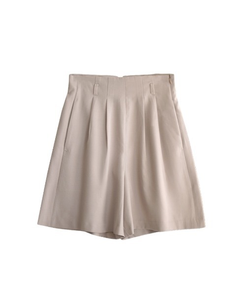 e-zakkamania stores（イーザッカマニアストアーズ）の「ハイウエスト タックショートパンツ（その他パンツ・レディース・グレイッシュベージュ/ブラック・フリー）」の11枚目の写真