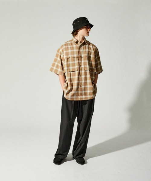 WETTEMPT(ウィテンプト)の「DOUBLE POCKET OMBRE CHECK SHIRT / ダブルポケットオンブレチェックシャツ(シャツ/ブラウス・メンズ・ベージュ/ブラック・SMALL/MEDIUM/LARGE)」の22枚目の写真