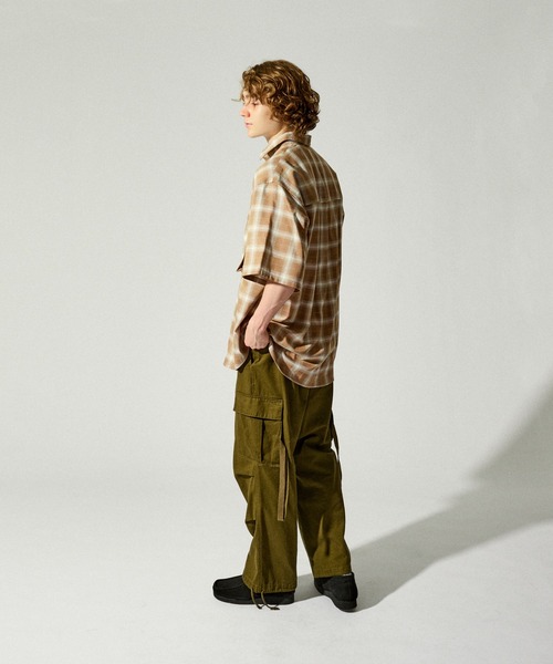 WETTEMPT(ウィテンプト)の「DOUBLE POCKET OMBRE CHECK SHIRT / ダブルポケットオンブレチェックシャツ(シャツ/ブラウス・メンズ・ベージュ/ブラック・SMALL/MEDIUM/LARGE)」の13枚目の写真