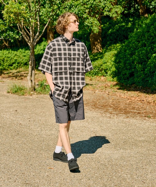 WETTEMPT(ウィテンプト)の「DOUBLE POCKET OMBRE CHECK SHIRT / ダブルポケットオンブレチェックシャツ(シャツ/ブラウス・メンズ・ベージュ/ブラック・SMALL/MEDIUM/LARGE)」の21枚目の写真