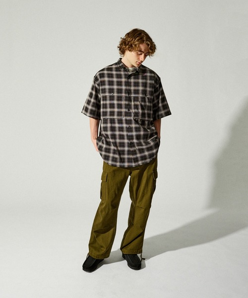 WETTEMPT(ウィテンプト)の「DOUBLE POCKET OMBRE CHECK SHIRT / ダブルポケットオンブレチェックシャツ(シャツ/ブラウス・メンズ・ベージュ/ブラック・SMALL/MEDIUM/LARGE)」の11枚目の写真