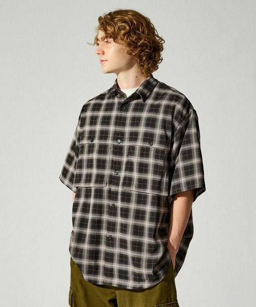 WETTEMPT(ウィテンプト)の「DOUBLE POCKET OMBRE CHECK SHIRT / ダブルポケットオンブレチェックシャツ(シャツ/ブラウス・メンズ・ベージュ/ブラック・SMALL/MEDIUM/LARGE)」の20枚目の写真
