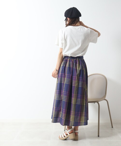 Cutie Blonde（キューティーブロンド）の「◆【接触冷感/プチプラ】大人のアクティブコーデに！ ベーシックプリント アソートTシャツ（Tシャツ/カットソー・レディース・ホワイト系その他4/ホワイト系その他/ブラック系1/チャコール/ブルー系1/ベージュ系その他6/グリーン系その他4/ベージュ系その他・01/02/03）」の17枚目の写真