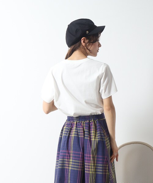 Cutie Blonde（キューティーブロンド）の「◆【接触冷感/プチプラ】大人のアクティブコーデに！ ベーシックプリント アソートTシャツ（Tシャツ/カットソー・レディース・ホワイト系その他4/ホワイト系その他/ブラック系1/チャコール/ブルー系1/ベージュ系その他6/グリーン系その他4/ベージュ系その他・01/02/03）」の19枚目の写真