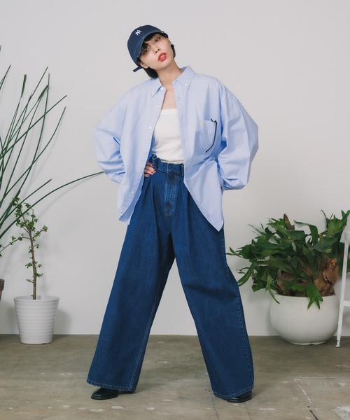 PARROTT CANVAS(パロットキャンバス)の「PARROTT CANVAS/パロットキャンバス PCM BUTTON DOWN SHIRT-OXFORD オックスフォードシャツ(シャツ/ブラウス・レディース・サックスブルー・M)」の14枚目の写真