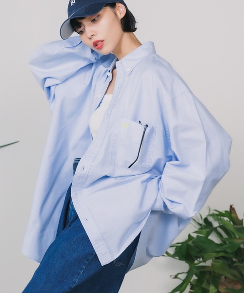 PARROTT CANVAS(パロットキャンバス)の「PARROTT CANVAS/パロットキャンバス PCM BUTTON DOWN SHIRT-OXFORD オックスフォードシャツ(シャツ/ブラウス・レディース・サックスブルー・M)」の12枚目の写真