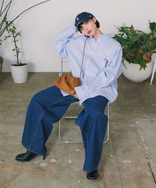 PARROTT CANVAS(パロットキャンバス)の「PARROTT CANVAS/パロットキャンバス PCM BUTTON DOWN SHIRT-OXFORD オックスフォードシャツ(シャツ/ブラウス・レディース・サックスブルー・M)」の13枚目の写真