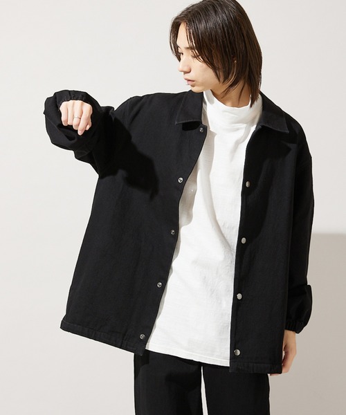 JOURNAL STANDARD(ジャーナルスタンダード)の「【ZOZO限定】DENIM COACH JKT / デニム コーチジャケット(デニムジャケット・メンズ・ブラック/ネイビー・XL/M/S/L/XS)」の6枚目の写真