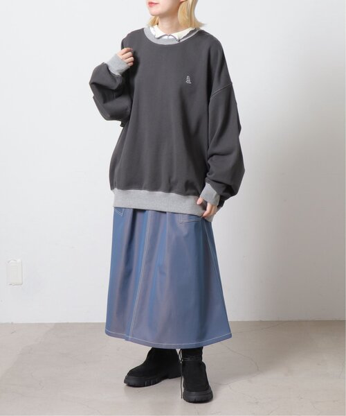 DOUBLE NAME（ダブルネーム）の「グロッシーウエストギャザースカート（スカート・レディース・キナリ/ピンク/ブルー・FREE）」の9枚目の写真