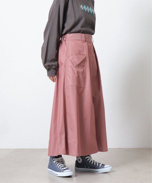 DOUBLE NAME（ダブルネーム）の「グロッシーウエストギャザースカート（スカート・レディース・キナリ/ピンク/ブルー・FREE）」の16枚目の写真