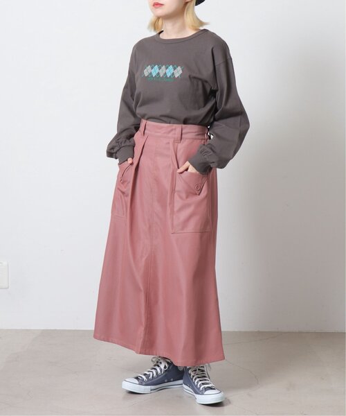 DOUBLE NAME（ダブルネーム）の「グロッシーウエストギャザースカート（スカート・レディース・キナリ/ピンク/ブルー・FREE）」の17枚目の写真